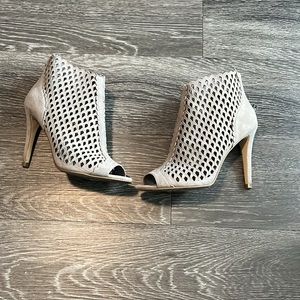 Open Toe Suede Booties